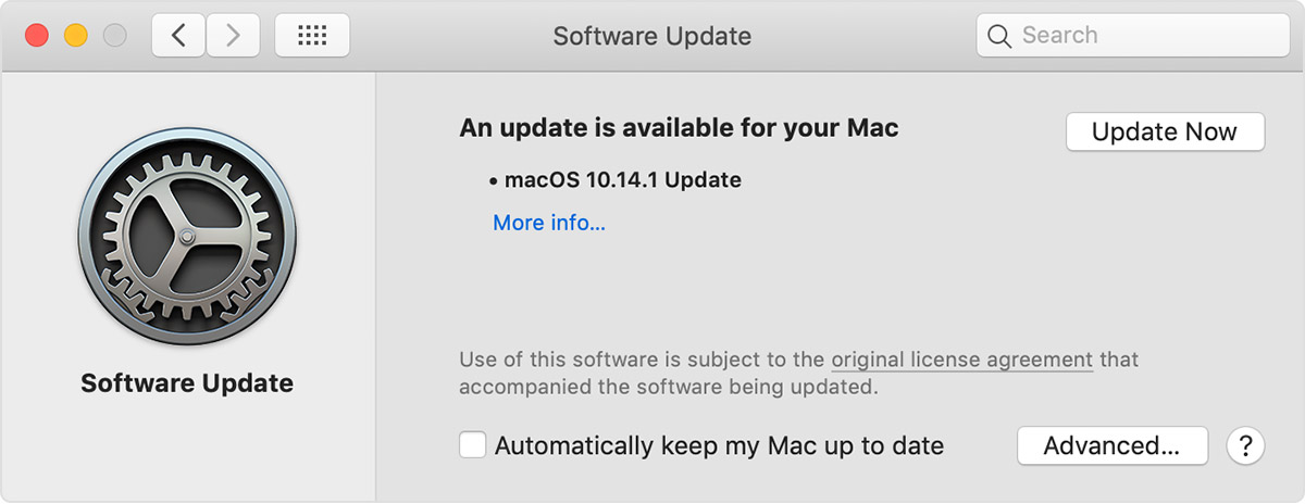 Software Update preferences